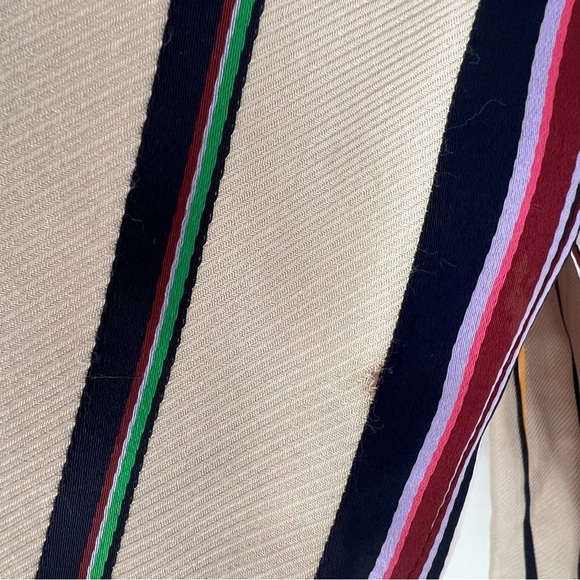 Karen Millen Satin striped Wide Leg Pants Tie Waist Coastal - Picture 7 of 16